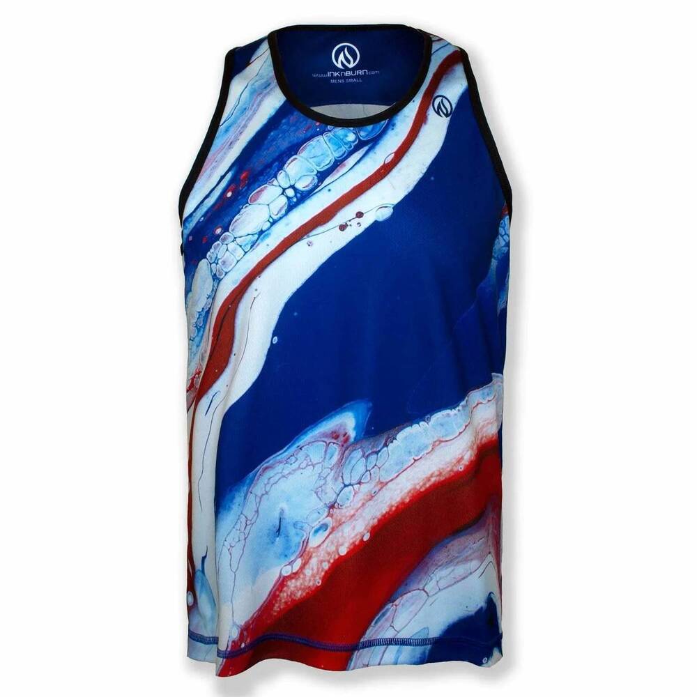 NEW INKNBURN men's rwb singlet in multi